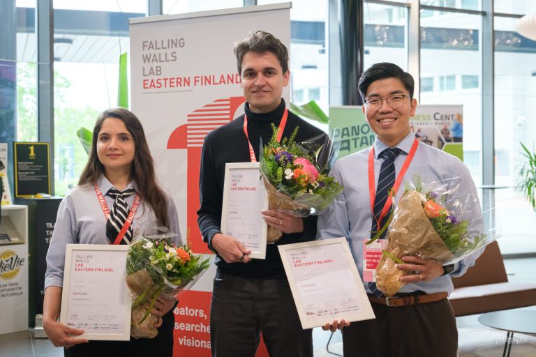 Falling Walls Lab Eastern Finland 2026 winners. Photo: Jerin Thamby