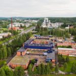 Air photo of the Savilahti area, University campus in front of the photo.