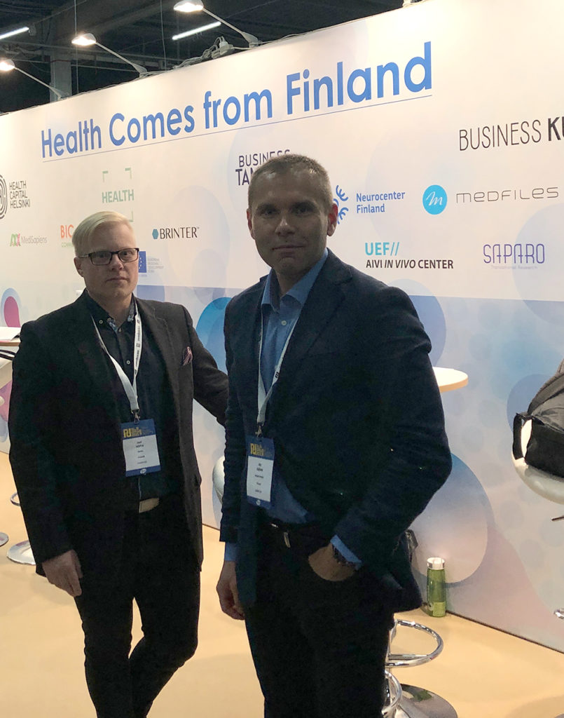 Health comes from Finland booth at Nordic Life Science Days